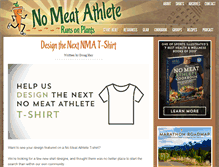 Tablet Screenshot of nomeatathlete.com